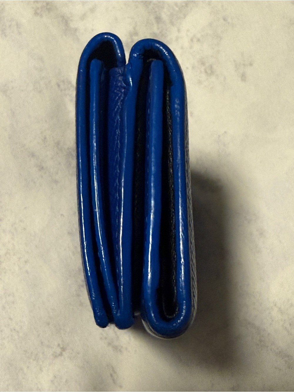 BALENCIAGA COMPACT BLUE LEATHER WALLET VGUC - Picture 4 of 10